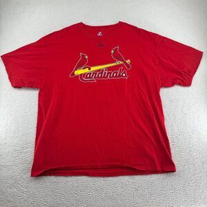 Majestic St. Louis Cardinals Colby Rasmus #28 Shirt Men 2XL Red Short Sleeve MLB
